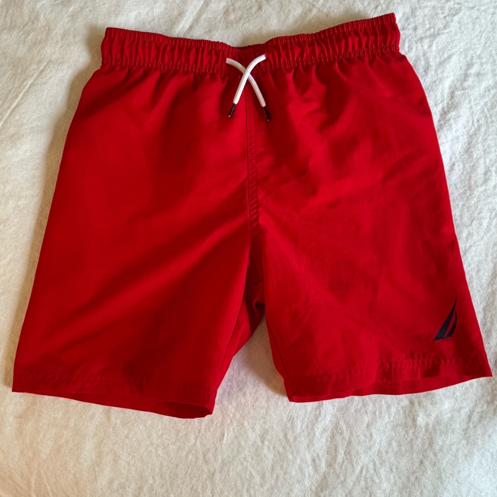 Nautica Kids Red Swim Shorts Size 10/12